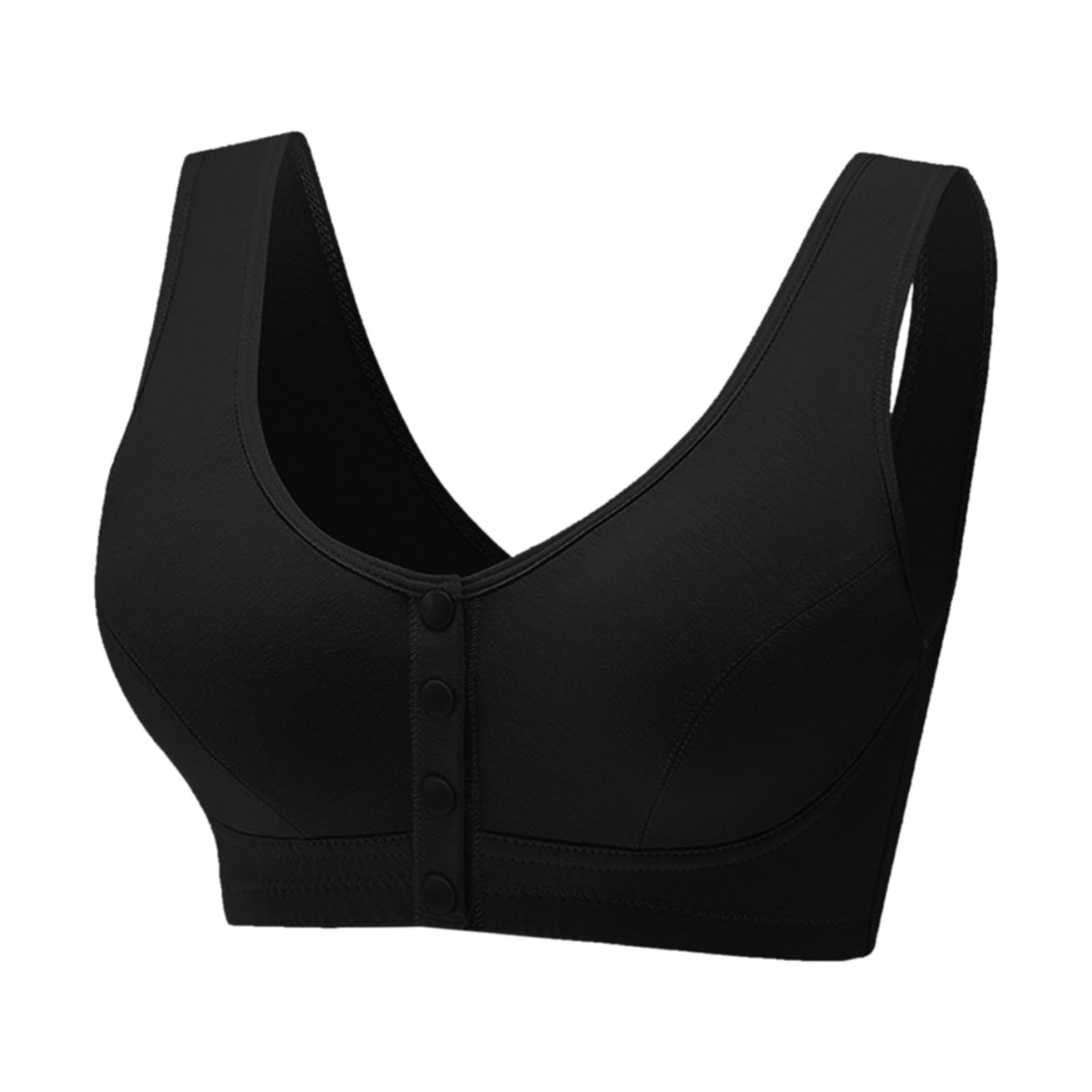 Women's Large Front Button Bra Thin Style Without Steel Ring