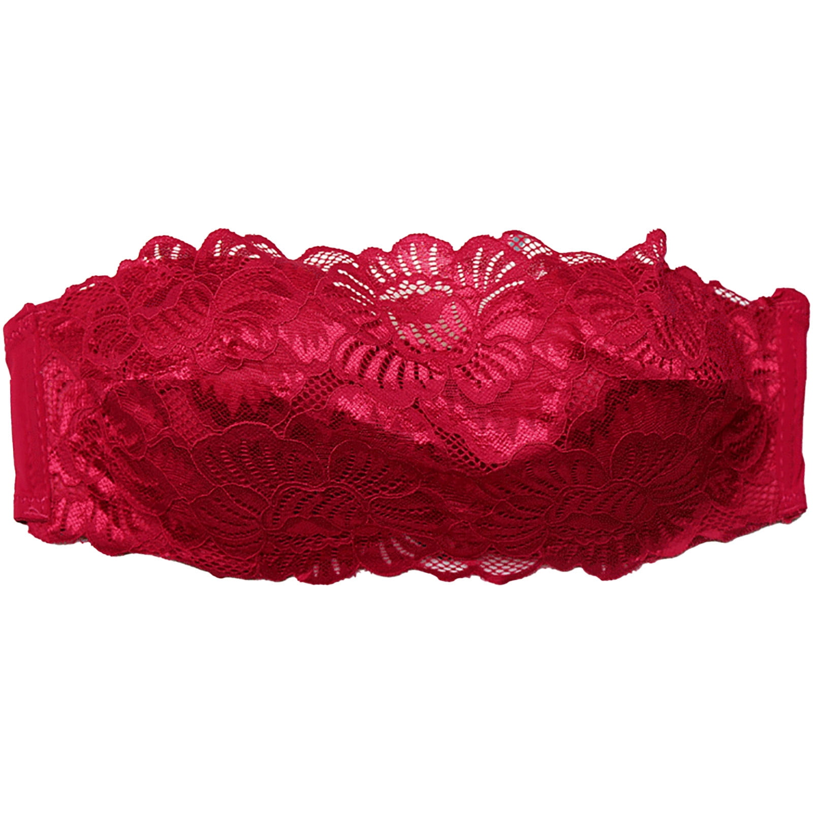 EHQJNJ Strapless Bra Push up Plus Size Clear Straps Womens Anti Slip