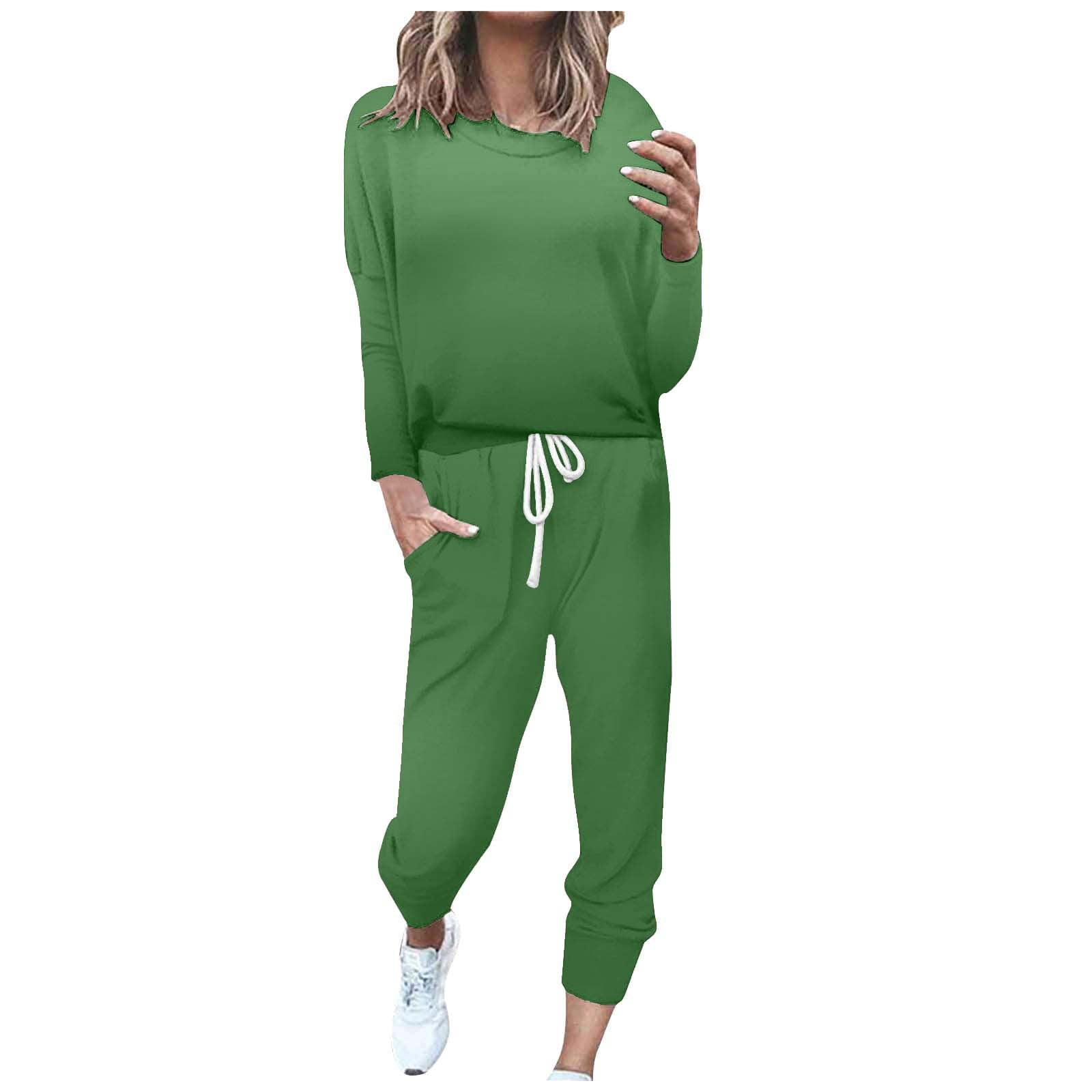 EHQJNJ Sweatsuit Outfits for Women 2 Piece Set Zip Up Sweatsuit Set for