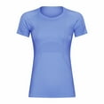 thumbnail image 1 of EHQJNJ T Shirts for Women Casual V Neck Basic Round Neck Short Sleeve T Shirt Solid Form Fit Workout Yoga Sports Tee Shirt Casual Top T Shirts for Women Graphic Vintage Funny Cap Sleeve Tops for Women, 1 of 6