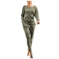 thumbnail image 1 of EHQJNJ Tracksuit for Women Womens Matching Sweatsuit Set Women Tracksuits Sportswear Long Sleeve Pullover Trousers Casual Suit, 1 of 4