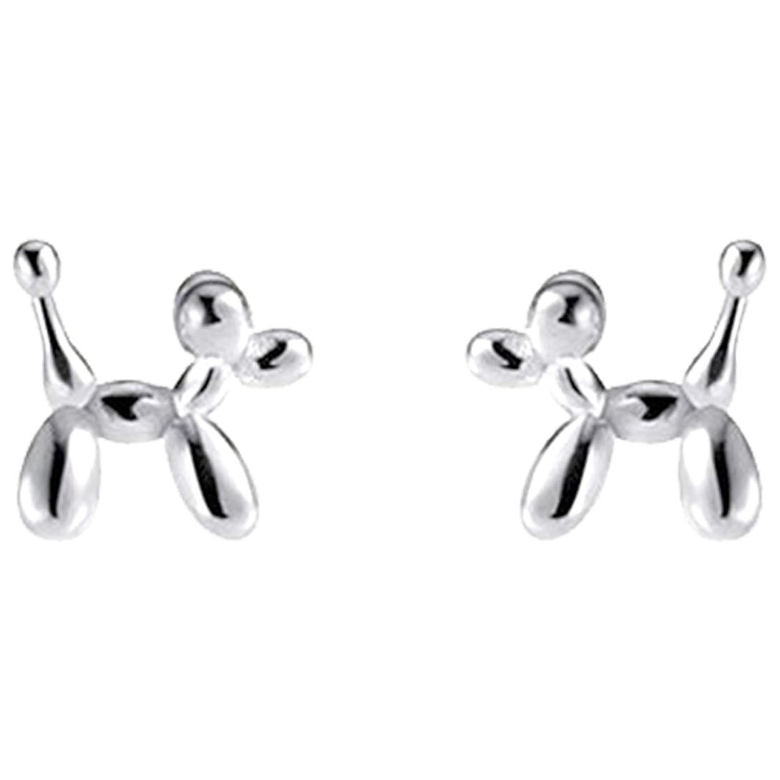 6 Pairs Cute 3D Balloon Dog Earrings – Colorful Lifelike Poodle Dangle Earrings For Women, Fun Animal Lover Jewelry