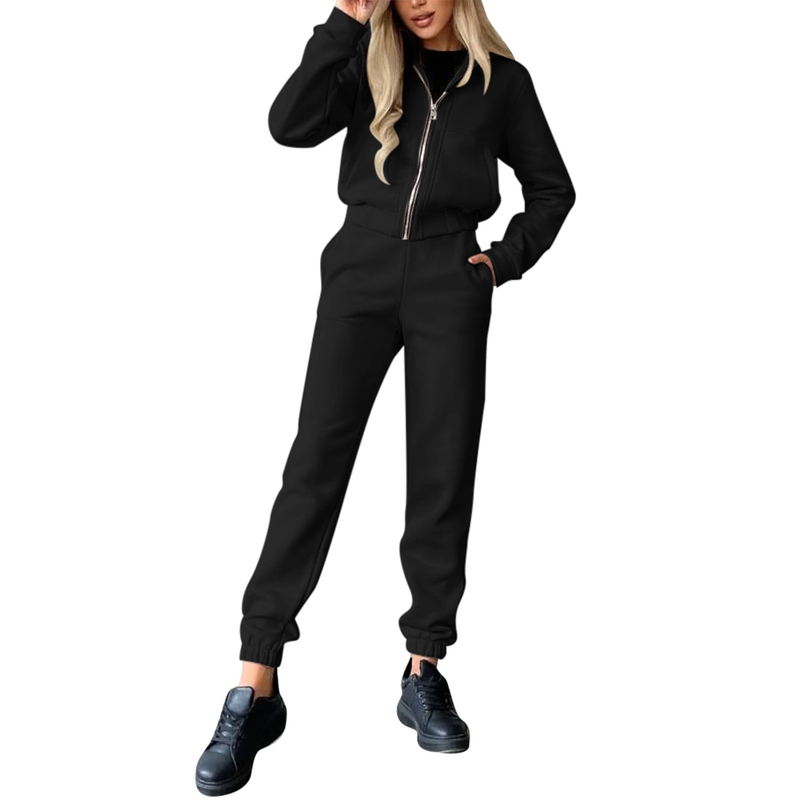 EHQJNJ Winter Outfits Sweatsuit Set for Women Petite Womens Autumn and