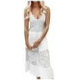 thumbnail image 1 of EHQJNJ Women Dresses Sleeveless Lace Panel Dress Long Dress Gold Sequin Dress Womens Dress, 1 of 8
