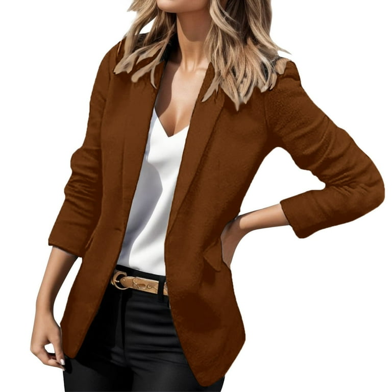 EHQJNJ Women Suit Jacket Puff Sleeves Jackets for Women Fashion