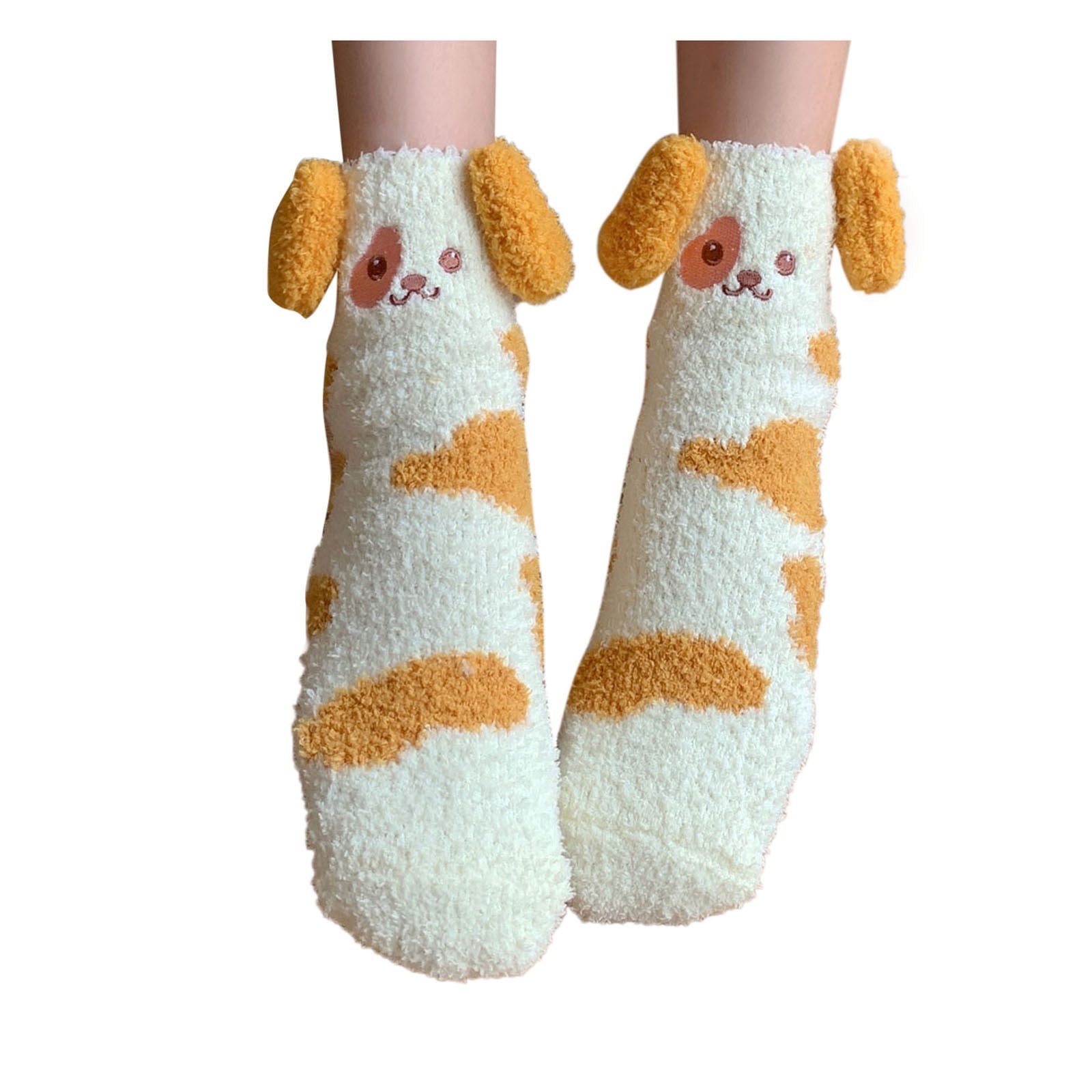 EHQJNJ Womens Cartoon Fuzzy Socks Winter Home Slipper Warm Soft Thick