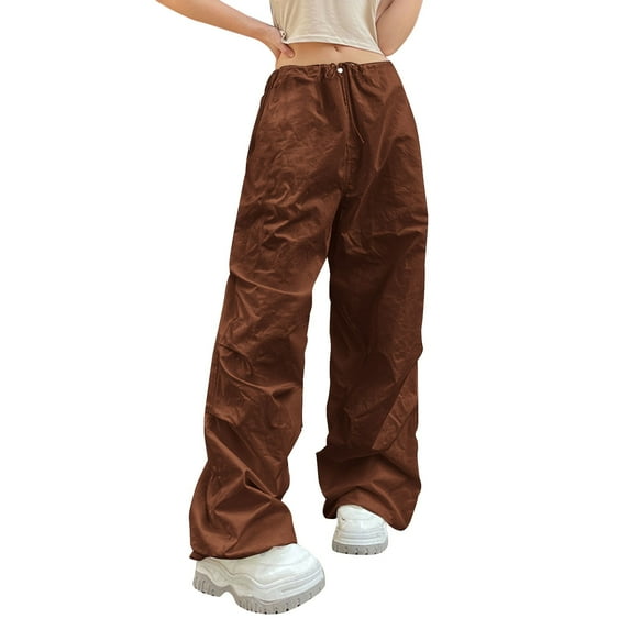 EHQJNJ Womens Casual Pants with Pockets Straight Leg Solid Colored Work Clothes with Elastic Drawstring Fashionable Low Waisted Casual Pants and Pants Straight Leg Sweatpants for Women with Pockets