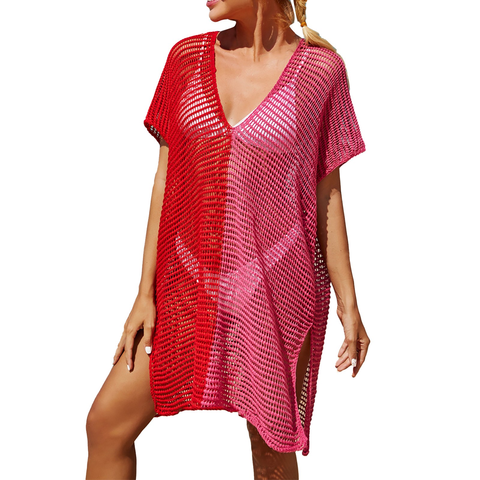 EHQJNJ Womens Cover Ups for Swimwear Long Sleeve Beach Blouse Hollow