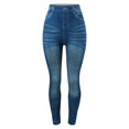 thumbnail image 1 of EHQJNJ Womens Leggings Yoga Pants Tall Plus Size Women High Waisted Pattern Leggings Velvet Imitation Denim Pencil Pants Versatile 80% Cotton Tights High Elastic Leggings, 1 of 8