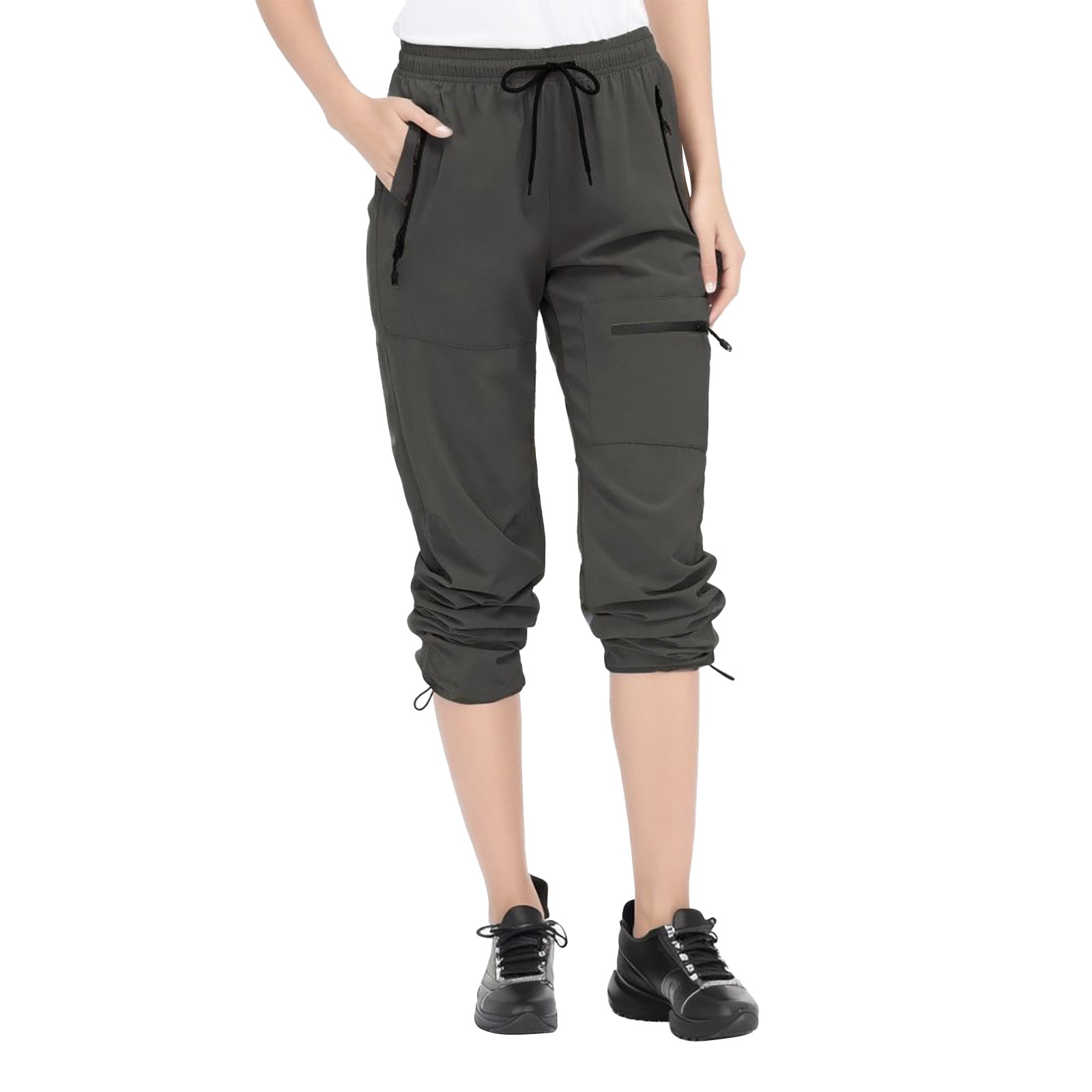 EHQJNJ Womens Pants Long Inseam Hiking Cropped Pants Outdoor Workwear