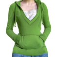thumbnail image 1 of EHQJNJ Womens Plus Size Tops Fashionable Casual Slim Fit Deep V Neck Drawstring Hoodie with Lace Patchwork Top T Shirt Womens Short Sleeve Tops Dressy Casual Summer Clothes White, 1 of 4