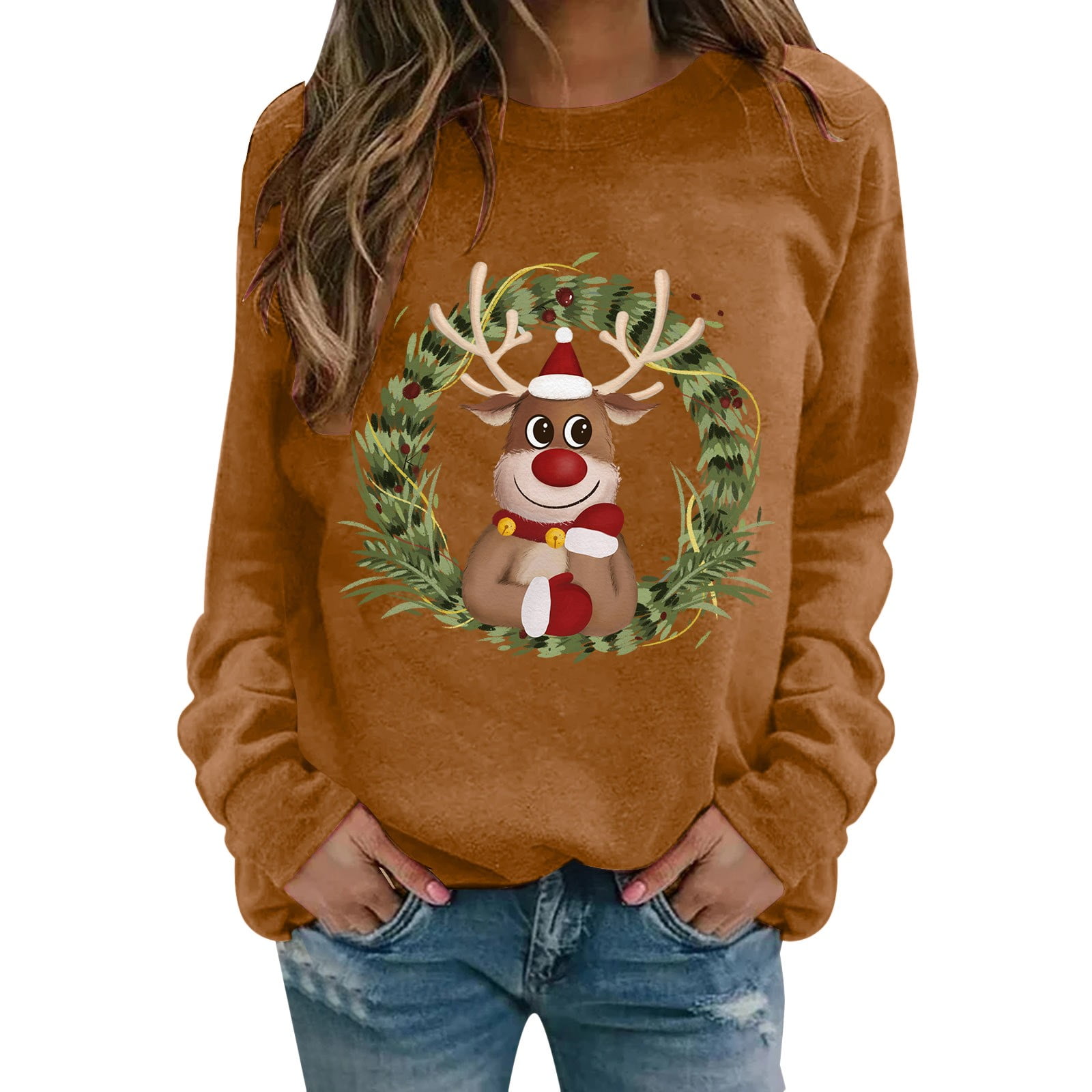 EHQJNJ Womens Pullover Sweatshirts No Hood Women Hoodies Pullover