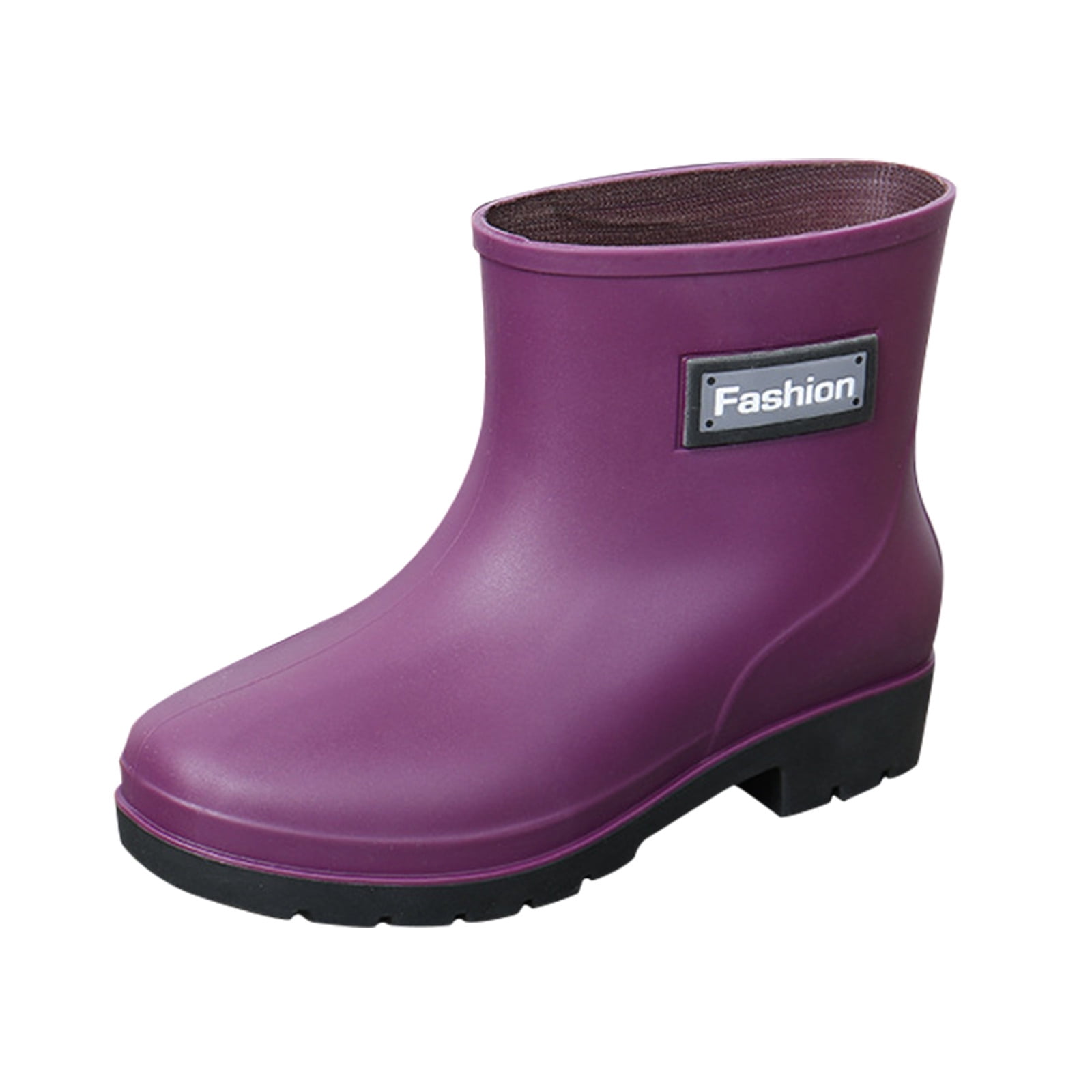 EHQJNJ Womens Rain Boots Tall Plaid Women Boots Short Rain Boots for Womens Ankle Waterproof Rainboot on Garden Boot Rubber Shoes Womens Rain Boots Wide Calf Leopard Rain Shoes for Women