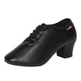 thumbnail image 1 of EHQJNJ Womens Shoes Dressy Casual Loafers Leisure Women's Soft Sole Non Square Heels Lace up Round Toe Breathable Dancing Shoes Lug Sole Loafers for Women Womens Casual Dress Shoes, 1 of 8