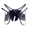 thumbnail image 1 of EHQJNJ Womens Underwear Seamless High Waisted Underwear Women Women Embroidered Hollow Butterfly Low Waist Underpants Open Cut Pearl Massage Thong, 1 of 3