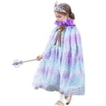 thumbnail image 1 of EHRWE Baby Girl Clothes Girl's Party Set With Star Wand Glitter Headband Jewelry Cape For Birthday Dress Up Cloak One Size, 1 of 4