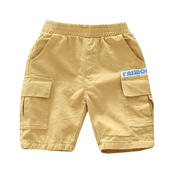 EHRWE Boys Shorts Fashion Kids Toddler Baby Girls Boys Print Spring Summer Shorts Pocket Clothes Casual Loose Fit 2025 For 5-6 Years