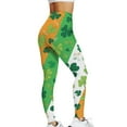 thumbnail image 1 of EHRWE High Waisted St.Patrick's Day Leggings for Women Shamrock 2024 Casual Stretchable Printed Tight Lifting Fitness Leggings Yoga Pants, 1 of 5