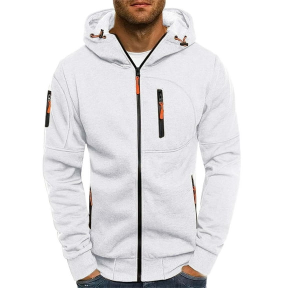 EHRWE Hoodies For Men Autumn Fashion Solid Color Long Sleeve Sweatshirt Men's Casual Outdoor Hooded Sweatshirt Classic