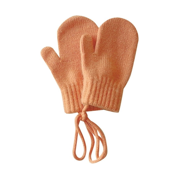EHRWE Kid's Winter Gloves Children's 2024 New Autumn Winter Candy Color Finger Halterneck Baby Gloves Fashionable