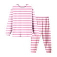 thumbnail image 1 of EHRWE Kids Girls Pajamas Set Children's Striped Pajama Set Long Sleeve And Long Pant Sleepwear For Kids Comfortable Home Wear Soft Fabric Loungewear, 1 of 2