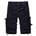 thumbnail image 1 of EHRWE Men's Cargo Shorts Straight Fashionable Casual Outdoor Lightweight And Breathable Casual Shorts With Zipper Pockets, 1 of 2