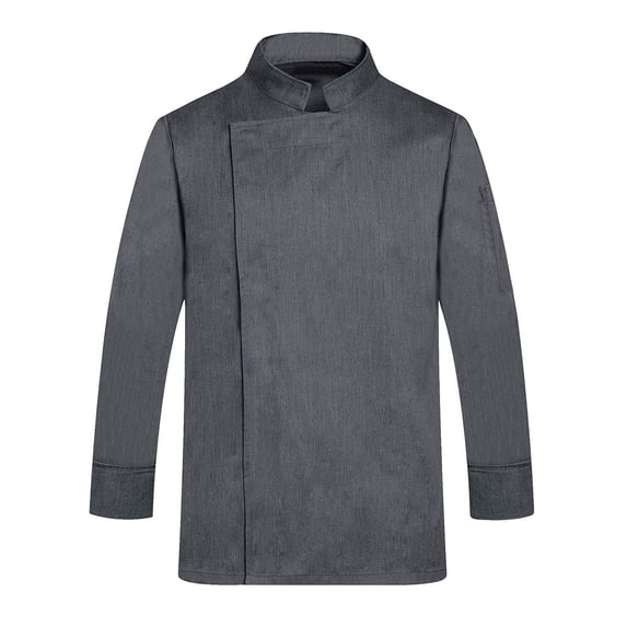EHRWE Men's Shirts Chefs Jacket Unisex Chefs Clothing Hotel With Long Sleeves Contrasting Red Buttons Chefs Jacket For Men Breathable