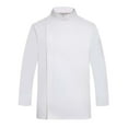 thumbnail image 1 of EHRWE Men's Shirts Chefs Jacket Unisex Chefs Clothing Hotel With Long Sleeves Contrasting Red Buttons Chefs Jacket For Men Classic, 1 of 4