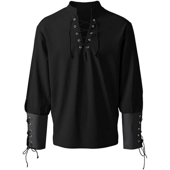 EHRWE Mens Shirts Male Steam Punk Retro Gothic Holiday Fashion Clothing Comfortable