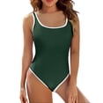 thumbnail image 1 of EHRWE One Piece Swimsuit Women 2025 Ladies U Neck Swimsuits Wrap Tie Bathing Suit High Waisted 1 Piece Swimsuit Sexy Swimwear, 1 of 5