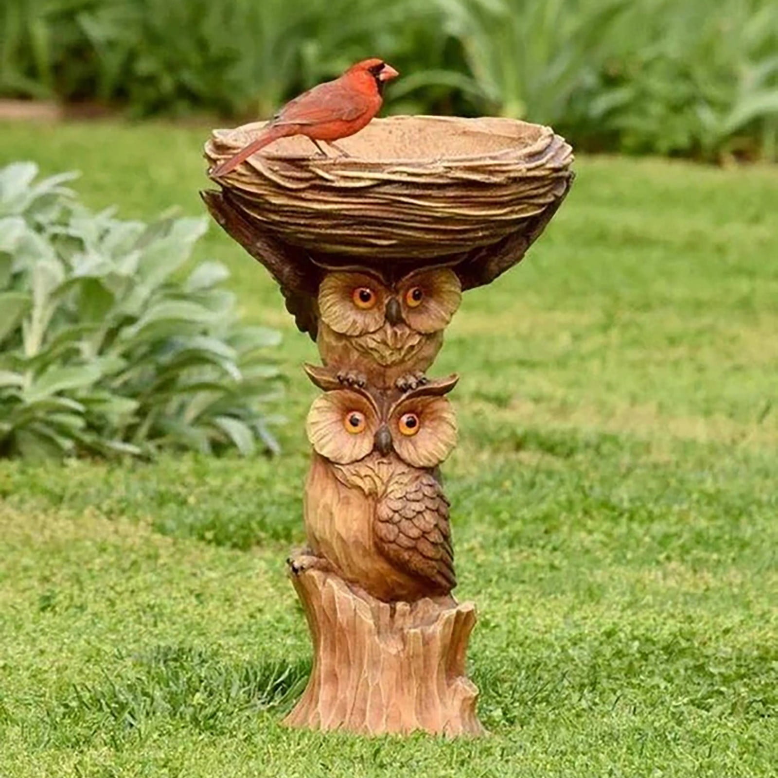 EHRWE Outdoor Garden Bird Bath Resin Birdbath Polyresin Antique Garden ...