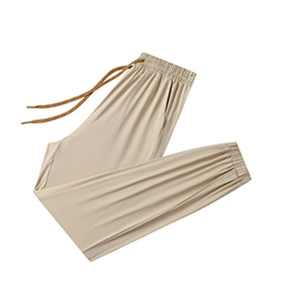 EHRWE Pants For Women 2025 Cool Silk Sweatpants Super Stretch Pants Female Casual Jogging Sweatpants Comfy Trousers