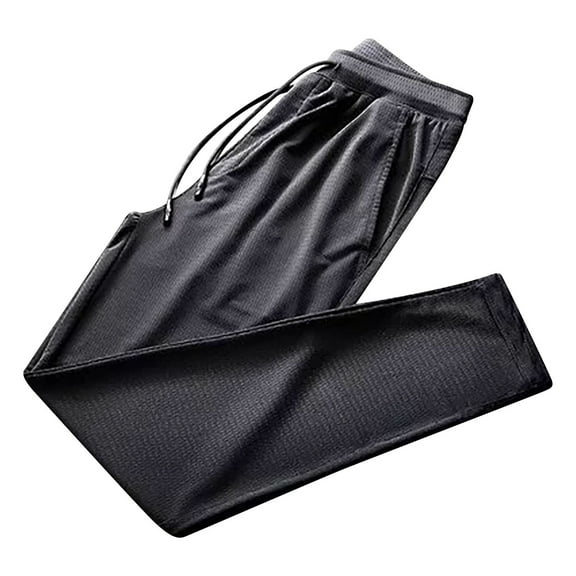 EHRWE Pants For Women Cool Wide Pants Ice Silk Slacks Summer Thin Mesh Quick Drying Sports High Spring Casual Trouser