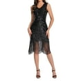 thumbnail image 1 of EHRWE Plus Size Vintage Dress Fringed Personality Vintage Sequin Beaded Tassels Hem Flapper Dress For Women Party Dresses, 1 of 9