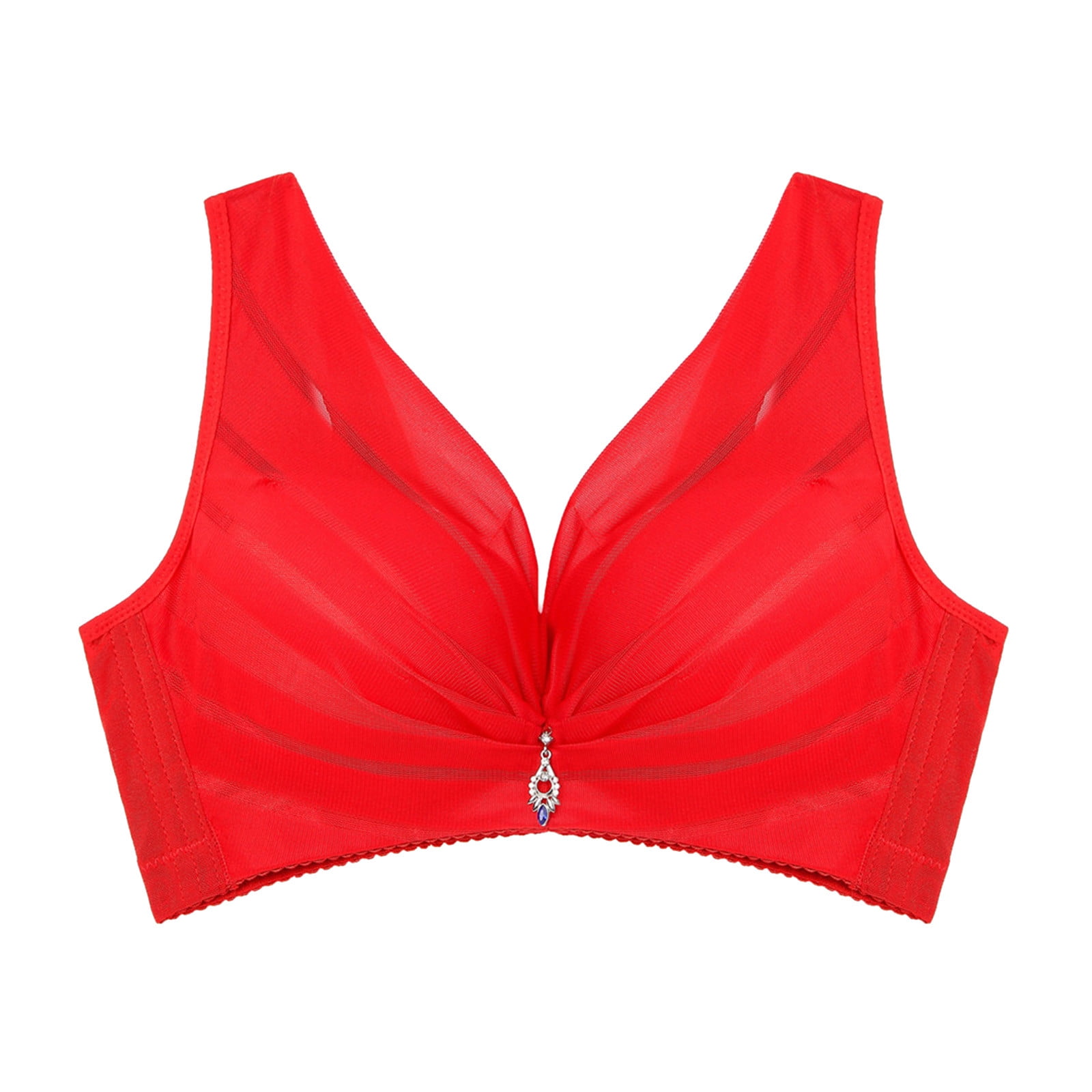 EHRWE Push Up Lace Bra For Women Lace Push Up Plus Size Floral