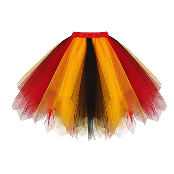 EHRWE Skirts For Women Candy Color Multicolor Skirt Support Half Body Puff Petticoat Colorful Small Short Skirt For Party