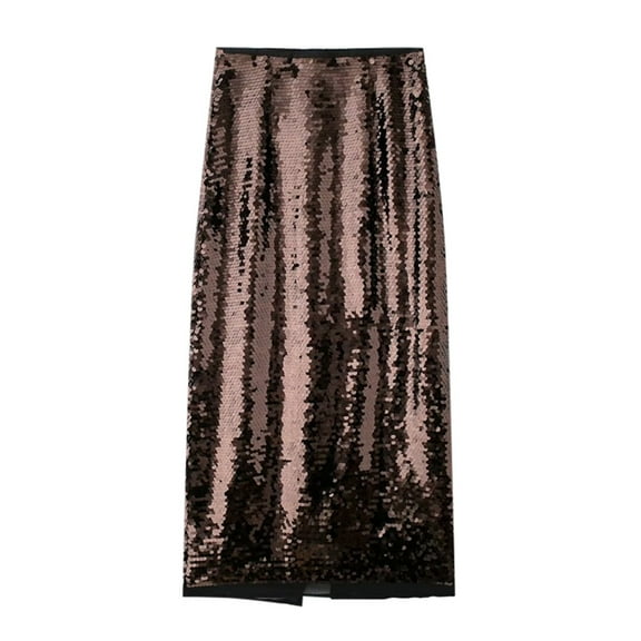 EHRWE Skirts For Women High Waist Sequin Midi Dress With Elegant Shine For Parties And Skirt For Party