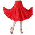 thumbnail image 1 of EHRWE Skirts For Women Large Swing Half Skirt Lace Dance Skirt Ballroom Practice Skirt Performance Skirt For Carnival Festival Party, 1 of 9