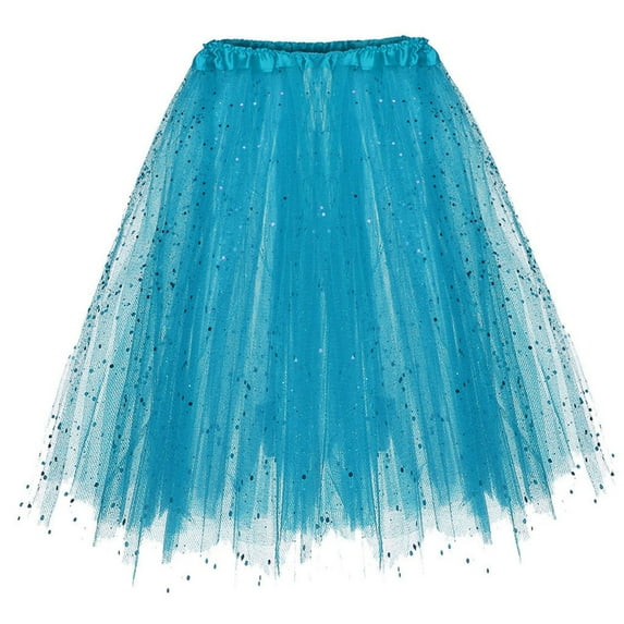 EHRWE Skirts For Women Three Layer Tutu Skirt Adult Half Shaggy Skirt Highlights Glitter New Hot Skirt For Party