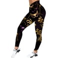 thumbnail image 1 of EHRWE Women Leggings Carnival Colorful Printing Feather Casual Tight Lifting Pants Yoga Pants, 1 of 4