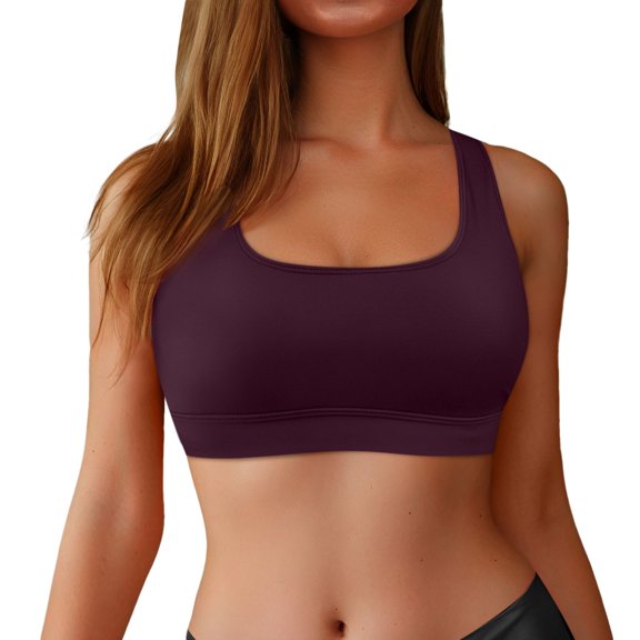 EHRWE Women's Bikini Set Ladies Racerback Sports Swim Bra High Neck Bikini Tops Black Workout Bathing Suit Padded Tops Beachwear