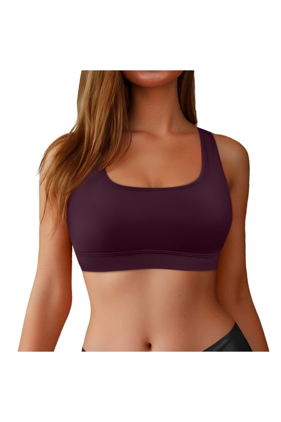 Women's Bikini Set Ladies Racerback Sports Swim Bra High Neck Bikini Tops Black Workout Bathing Suit Padded Tops Beachwear