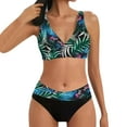 thumbnail image 1 of EHRWE Women's High Waisted Two Pieces Set Swimsuit Green, Sizes S-3XL, 1 of 9