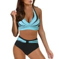 thumbnail image 1 of EHRWE Women's New Split Body Swimsuit Bikini Sexy Bikini Swimsuit Sky Blue, Sizes S-5XL, 1 of 9