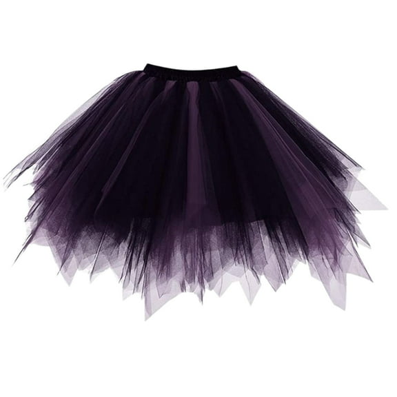 EHRWE Women's Skirt Candy Color Multicolor Skirt Support Half Body Puff Petticoat Colorful Small Short Skirt Carnival Festival Skirts for Women