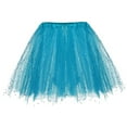 thumbnail image 1 of EHRWE Women's Skirt Three Layer Tutu Skirt Adult Half Shaggy Skirt Highlights Glitter Hot Festival Party Skirt, 1 of 3