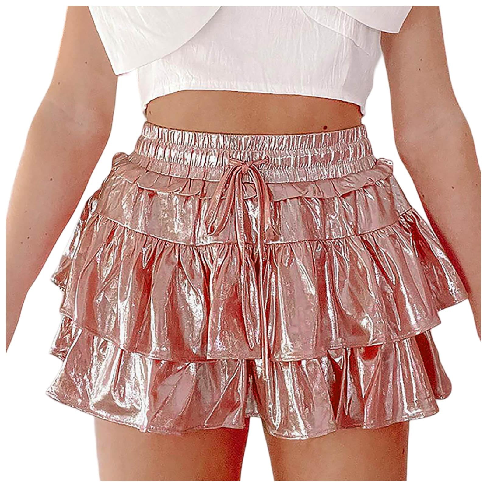 One Piece Long Metallic Spotted Flare Skirt main image 1