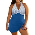 thumbnail image 1 of EHRWE Womens One Piece Swimsuit Ladies Plus Size Swim Dress Swimsuit Bathing Suits Tummy Control Bathing Suit For Women Beachwear, 1 of 1
