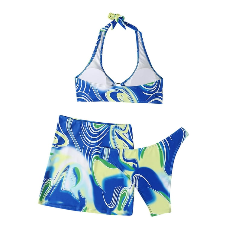 EHRWE Womens Swimsuits Bikini Set Split Body Pattern Printing Sexy Bikini Three Sets Bikini Swimwear S XL Walmart