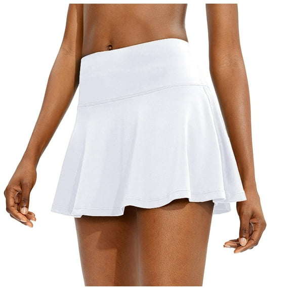 EHRWE Workout Shorts For Women Solid Color High Waisted Leggings Running Workout Soft Yoga Shorts Skirts Classic